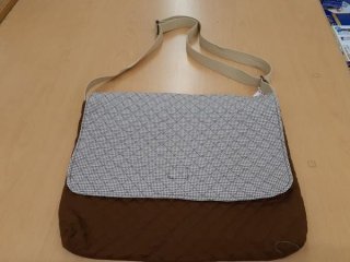 ハンドメイド図書袋 ショルダータイプ サイズ約30×40×マチ5